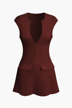 MICAS Mini Dresses-V-neck Mini Dress