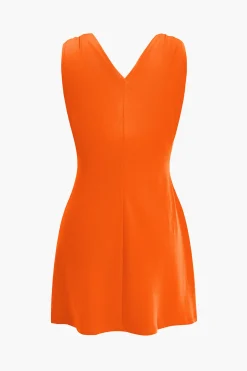 MICAS Mini Dresses-V-Neck Ruched Mini Dress