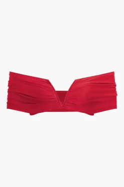 MICAS Skirt Sets|Vacation Sets-V-neck Ruched Top And V-shape Cut Waist Maxi Skirt Set