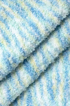 MICAS Knit Sets-V-Neck Sleeveless Knit Tank Top And Ruffle Mini Skirt Set BLUE