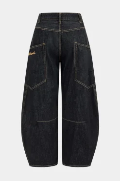 MICAS Jeans-Washed Wide Leg Jeans BLACK