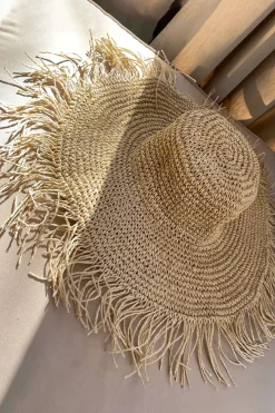 MICAS Accessories-Woven Straw Fisherman Hat BEIGE