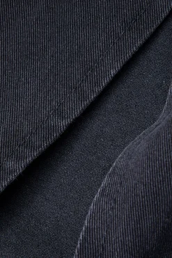 MICAS Skirts-Wrap Split Denim Midi Skirt