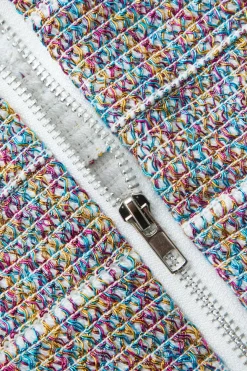 MICAS Tank Tops & Cami-Zip Back Crop Bandage Tank Top CHAMPAGNE