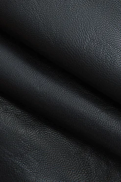 MICAS Skirts-Zip-Front Faux Leather Mini Skirt BLACK