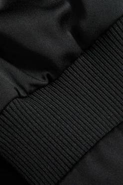 MICAS Outerwear|Outerwear-Zipper Patchwork Puffers BLACK